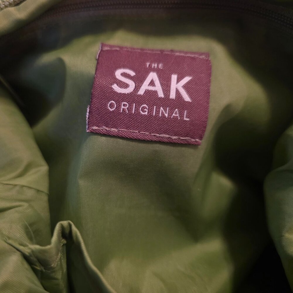 THE SAK Original Women's crochet Purse Handbag Green Floral Like New! - Picture 6 of 8